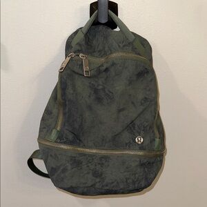 lululemon athletica Olive Green Textured Mini Backpack